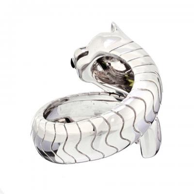  Cartier CARTIER 18K WHITE GOLD HIGH POLISHED PANTHERE LAKARDA RING