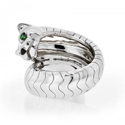  Cartier CARTIER 18K WHITE GOLD LAKARDA WRAP PANTHERE RING