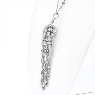  Cartier CARTIER 18K WHITE GOLD LEGERS DIAMANTS SPOTLIGHT NECKLACE