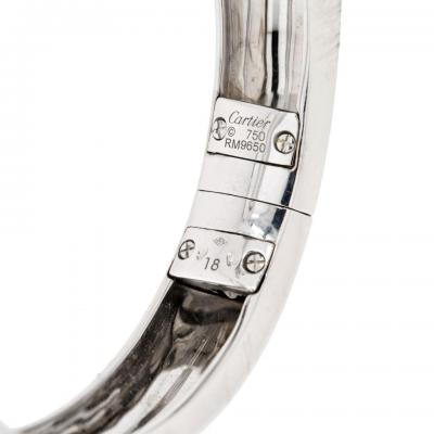  Cartier CARTIER 18K WHITE GOLD PANTHERE CUFF BANGLE BRACELET