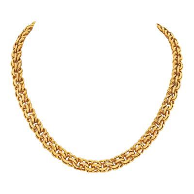  Cartier CARTIER 18K YELLOW GOLD BYZANTINE 16 INCHES CHAIN NECKLACE