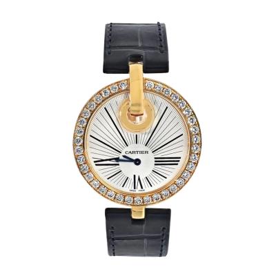  Cartier CARTIER 18K YELLOW GOLD CAPTIVE 35MM DIAMOND CASE WATCH