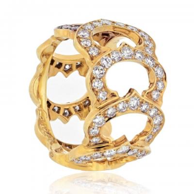  Cartier CARTIER 18K YELLOW GOLD DIAMOND C DE CARTIER EU 55 RING