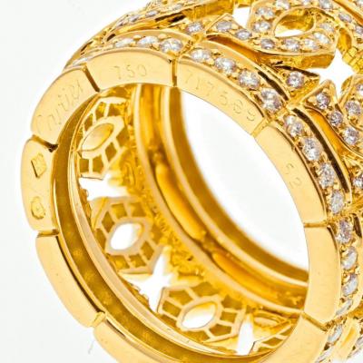  Cartier CARTIER 18K YELLOW GOLD DOUBLE C DIAMOND RING