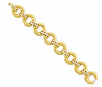  Cartier CARTIER 18KT GOLD TRINITY ROUND LINK BRACELET