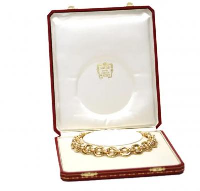  Cartier CARTIER 18KT GOLD TRINITY ROUND LINK NECKLACE