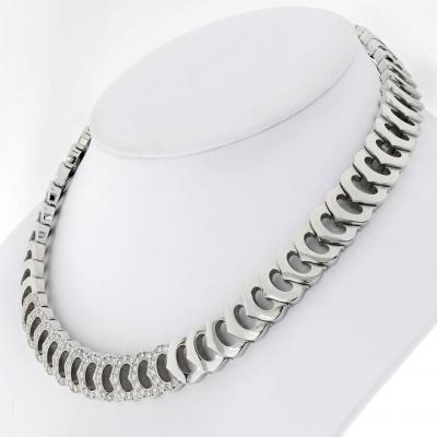  Cartier CARTIER C DE CARTIER 18K WHITE GOLD DIAMOND COLLAR 5 00CTS NECKLACE
