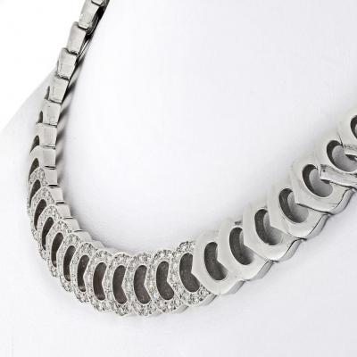  Cartier CARTIER C DE CARTIER 18K WHITE GOLD DIAMOND COLLAR 5 00CTS NECKLACE