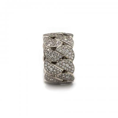  Cartier CARTIER LA DONA 18K WHITE GOLD PAVE DIAMOND RING