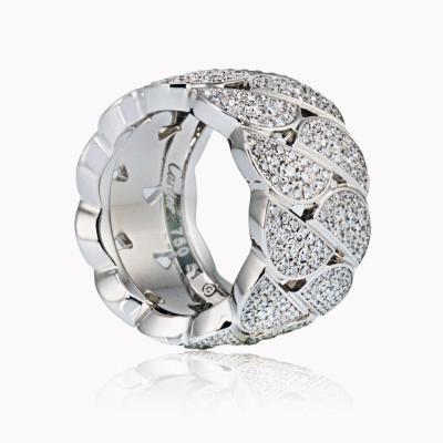  Cartier CARTIER LA DONA 18K WHITE GOLD PAVE DIAMOND RING