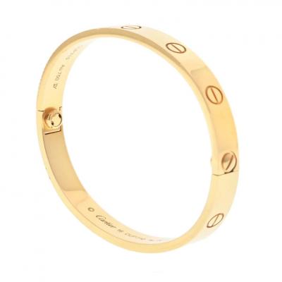  Cartier CARTIER LOVE 18K YELLOW GOLD LOVE BANGLE SIZE 16 BRACELET