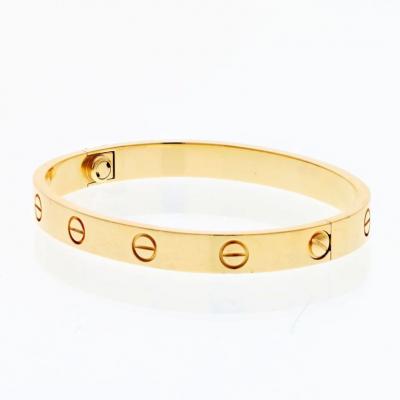  Cartier CARTIER LOVE 18K YELLOW GOLD LOVE BANGLE SIZE 16 BRACELET
