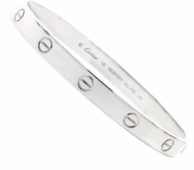  Cartier CARTIER LOVE BRACELET 18 KARAT WHITE GOLD SIZE 18
