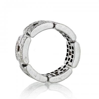  Cartier CARTIER MAILLON 18K WHITE GOLD 1 45CTS DIAMOND RING