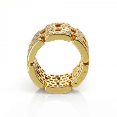  Cartier CARTIER MAILLON 18K YELLOW GOLD PANTHERE DIAMOND RING
