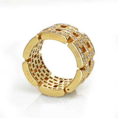  Cartier CARTIER MAILLON 18K YELLOW GOLD PANTHERE DIAMOND RING
