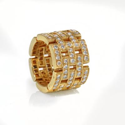  Cartier CARTIER MAILLON 18K YELLOW GOLD PANTHERE DIAMOND RING