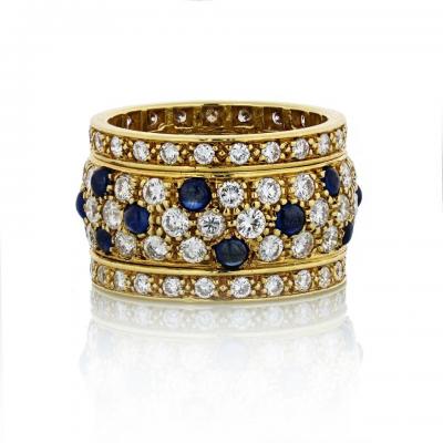  Cartier CARTIER NIGERIA 18K YELLOW GOLD SAPPHIRE AND DIAMOND RING