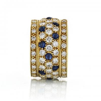  Cartier CARTIER NIGERIA 18K YELLOW GOLD SAPPHIRE AND DIAMOND RING