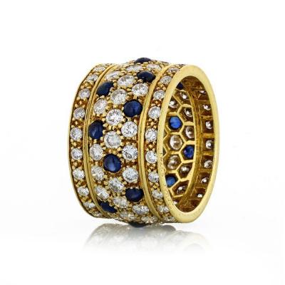  Cartier CARTIER NIGERIA 18K YELLOW GOLD SAPPHIRE AND DIAMOND RING