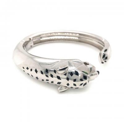 Cartier CARTIER PANTHERE 18K WHITE GOLD CUFF BANGLE BRACELET