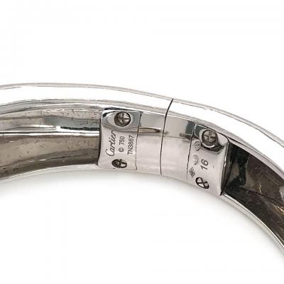  Cartier CARTIER PANTHERE 18K WHITE GOLD CUFF BANGLE BRACELET