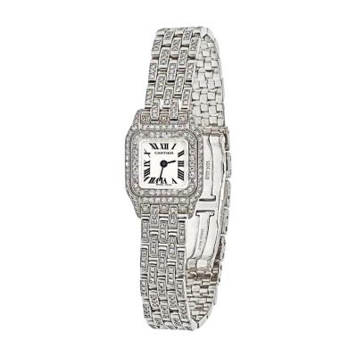  Cartier CARTIER PANTHERE 18K WHITE GOLD PANTHERE DIAMOND MINI WATCH