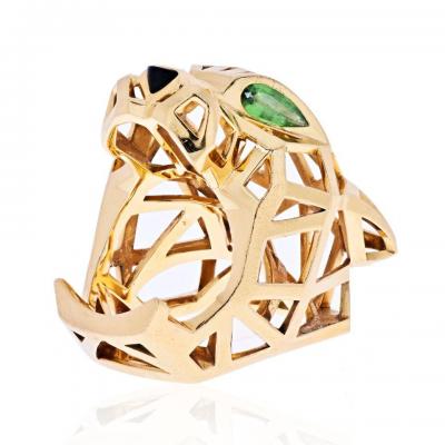  Cartier CARTIER PANTHERE 18K YELLOW GOLD SKELETON RING