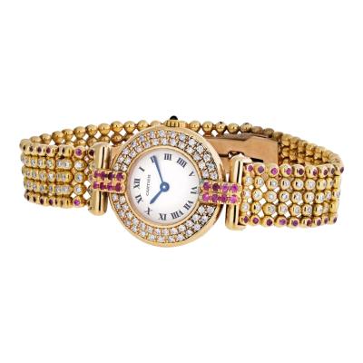 Cartier CARTIER RIVOLI 18K YELLOW GOLD 1292 LADIES DIAMONDS AND