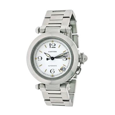  Cartier CARTIER STAINLESS STEEL PASHA 35MM WHITE DIAL ROUND WATCH