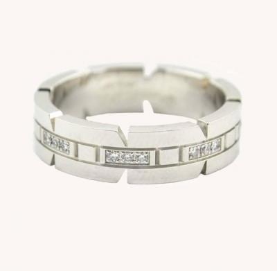  Cartier CARTIER TANK FRANCAISE 18K WHITE GOLD AND DIAMOND RING