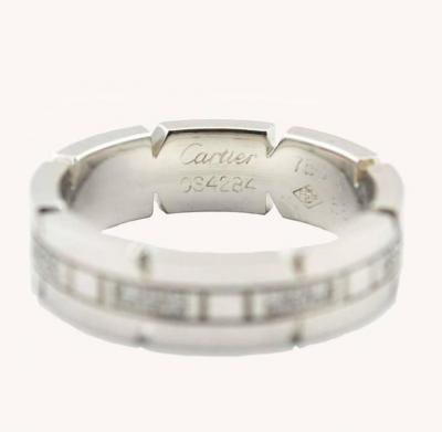  Cartier CARTIER TANK FRANCAISE 18K WHITE GOLD AND DIAMOND RING