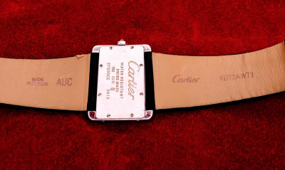  Cartier Cartier 18 Karat White Gold Mini Tank Divan Watch Diamond Paved Case