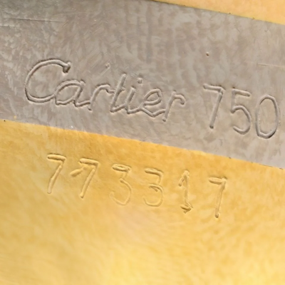  Cartier Cartier 18K Tri Color Double C Diamond Open Cuff Bracelet