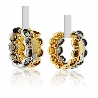  Cartier Cartier 18K Two Tone Honeymoon Huggie Earrings