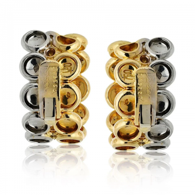  Cartier Cartier 18K Two Tone Honeymoon Huggie Earrings