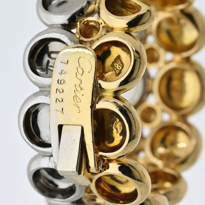  Cartier Cartier 18K Two Tone Honeymoon Huggie Earrings