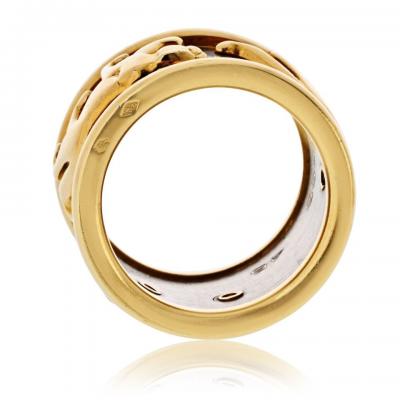  Cartier Cartier 18K Two Tone Walking Panthere Ring