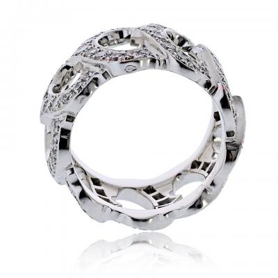  Cartier Cartier 18K White Gold Diamond C Ring