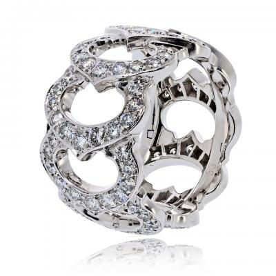  Cartier Cartier 18K White Gold Diamond C Ring
