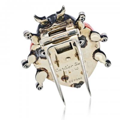  Cartier Cartier 18K White Gold Ladybug 1930s Art Deco Brooch