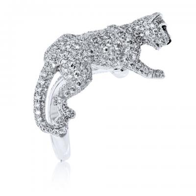  Cartier Cartier 18K White Gold Walking Diamond Panthere Ring