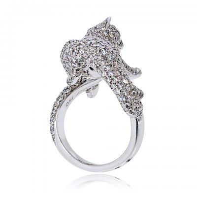  Cartier Cartier 18K White Gold Walking Diamond Panthere Ring