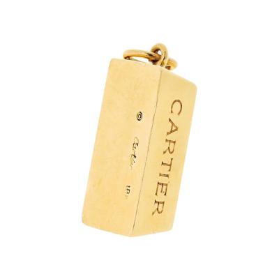  Cartier Cartier 18K Yellow Gold 1970s 1 Oz Ingot Bar Pendant