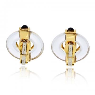  Cartier Cartier 18K Yellow Gold Aldo Cipullo 1973 Rock Crystal Earrings