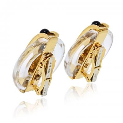  Cartier Cartier 18K Yellow Gold Aldo Cipullo 1973 Rock Crystal Earrings