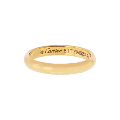  Cartier Cartier 18K Yellow Gold Classic Dome EU 61 Wedding Band