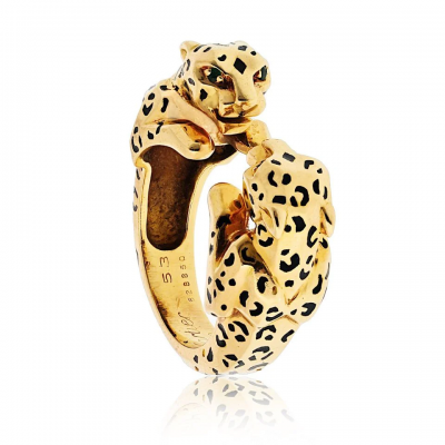  Cartier Cartier 18K Yellow Gold Double Panthere Ring