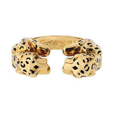  Cartier Cartier 18K Yellow Gold Double Panthere Ring