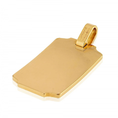  Cartier Cartier 18K Yellow Gold ID Tag Pendant